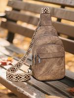 Women's Bohemian Style Fanny Pack, Fashionable Pu Leather Zipper Belt Bag for Daily Used, Casual Trendy Versatile Convenient ...