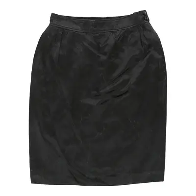 Emanuel Ungaro Pencil Skirt - 26W UK 6 Black Silk Blend