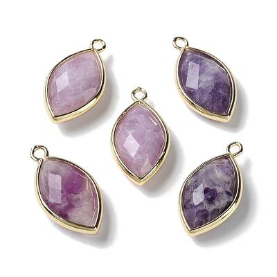 Natural Lepidolite/Purple Mica Stone Pendants