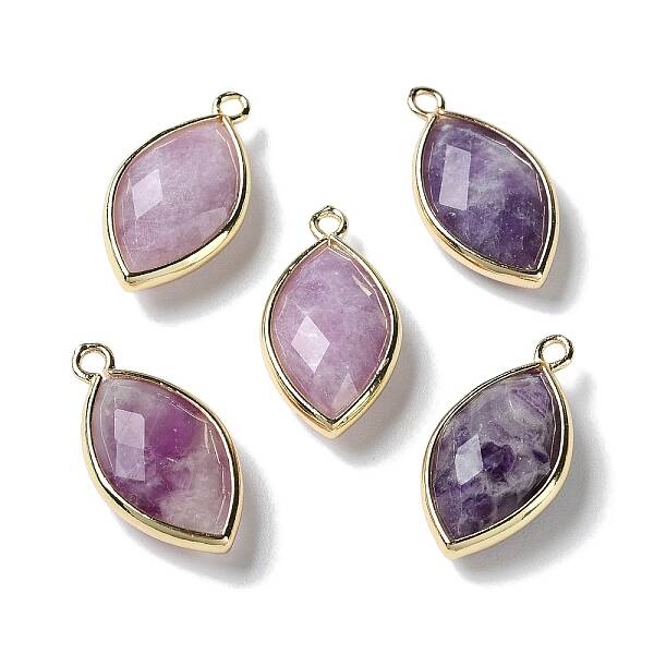 Natural Lepidolite/Purple Mica Stone Pendants