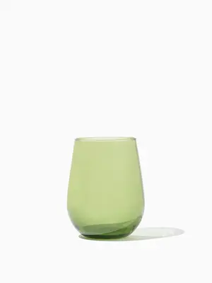 RESERVE 16oz Stemless Wine Color Series Tritan™ Copolyester Glass Moss | Size: 24 Pack | Style: Printed