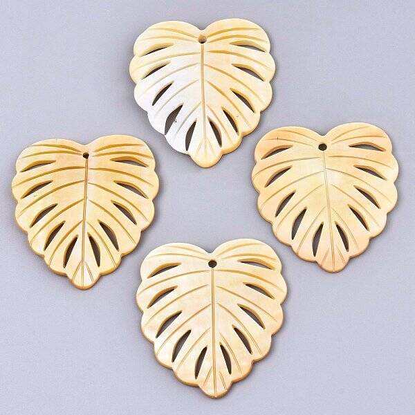 Natural Yellow Shell Pendants