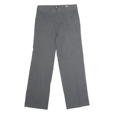 DICKIES Workwear Womens Trousers Grey Regular Straight W28 L27
