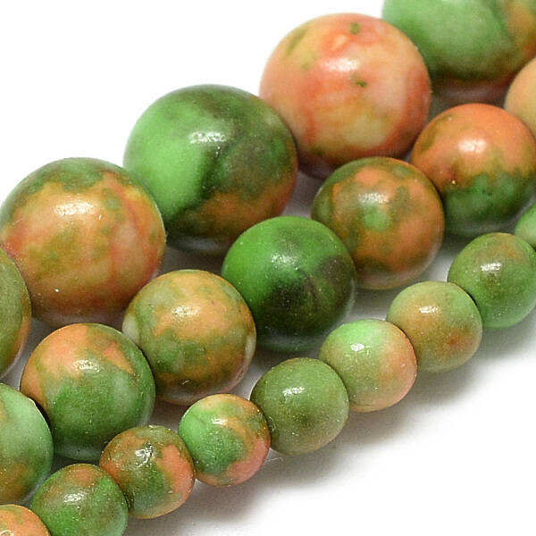 Synthetic Ocean White Jade Beads Strands