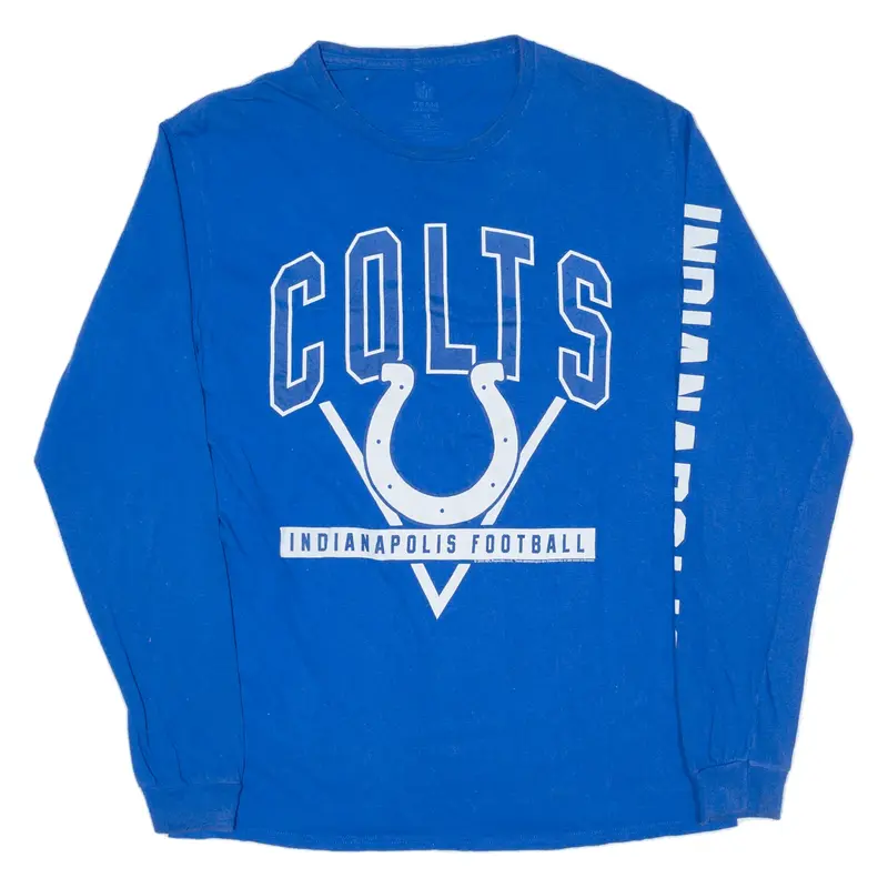 NFL Indianapolis Colts USA T-Shirt Blue Long Sleeve Mens M