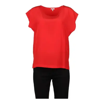 Cherie T-Shirt - Large Red Silk