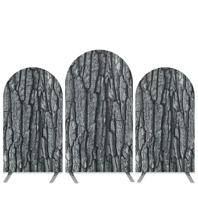 Aperturee Wooden Theme Black Grey Birthday Arch Backdrop Kit | Round Arch Backdrop Cover | Diy Chiara Backdrop Cover | Circle...
