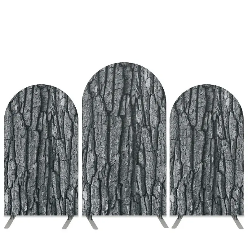 Aperturee Wooden Theme Black Grey Birthday Arch Backdrop Kit | Round Arch Backdrop Cover | Diy Chiara Backdrop Cover | Circle...