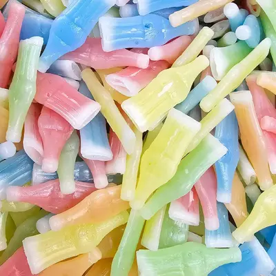 Nik-L-Nips Vintage Wax Bottle Candy Drinks Filled with Flavored Syrups (Cherry, Orange Lemon, Blue Raspberry, and Green Apple...