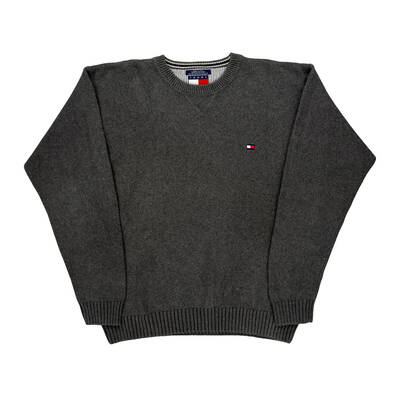 Tommy Hilfiger Jumper - XL Grey Cotton