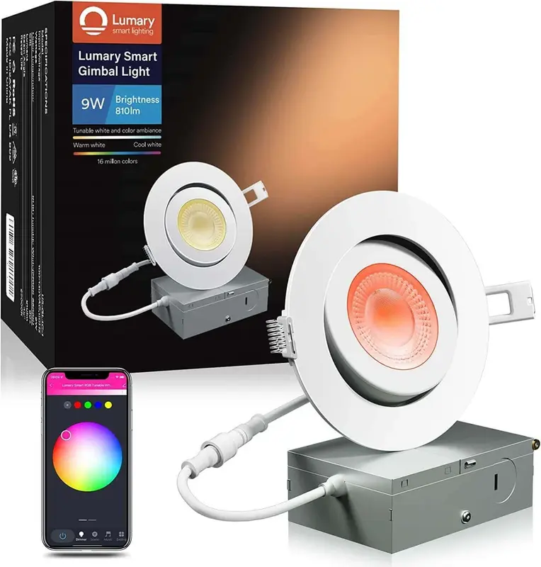 Lumary Wi-Fi Smart Gimbal Recessed Light 4 inch 9W