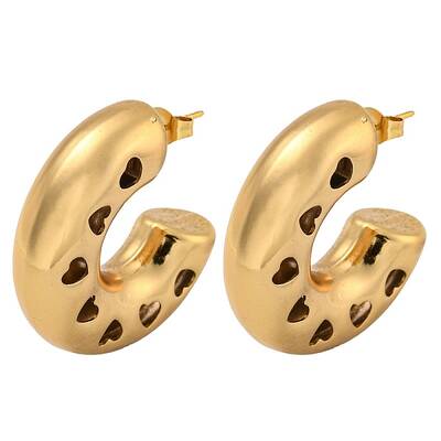 PVD Vacuum Plating 202 Stainless Steel Hoop Earring