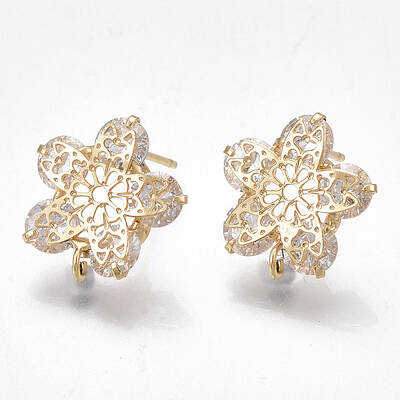 Brass Stud Earring Findings