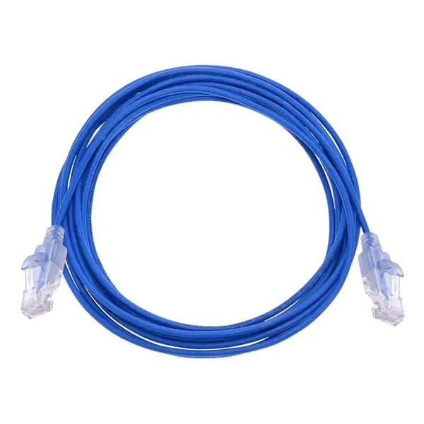 15170 Monoprice Cat6A Ethernet Patch Cable SlimRun Snagless RJ45 550MHz UTP Pure Bare Copper 10G 30AWG 10-Pack 14ft Blue
