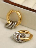 Minimalist Temperament Layers Hoop Earrings, Fashionable Earrings for Women & Girls, Trendy All-match & Exquisite Jewelry f...