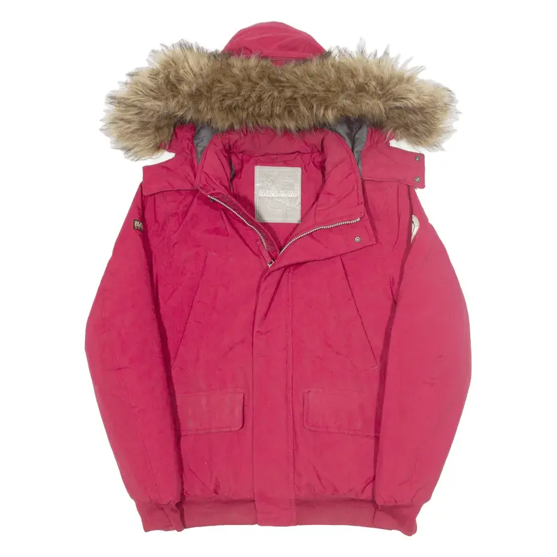 NAPAPIJRI Geographic Rain Jacket Red Nylon Womens M
