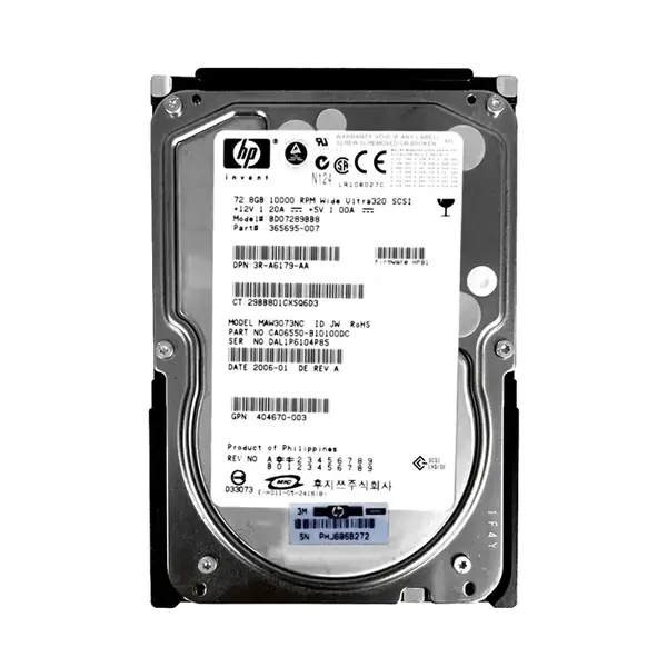 3R-A6179-AA HP 72.8GB Ultra-320 SCSI 10000 3.5-inch Hard Drive