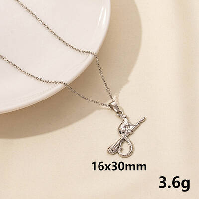 304 Stainless Steel Fox Pendant Necklaces