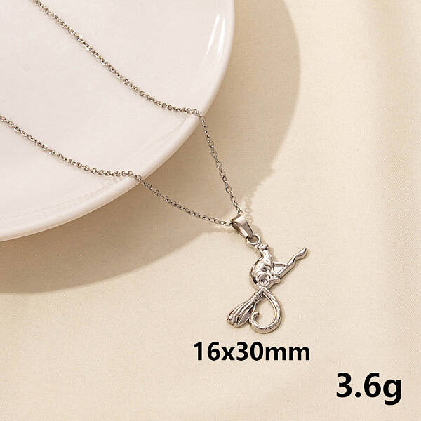304 Stainless Steel Fox Pendant Necklaces