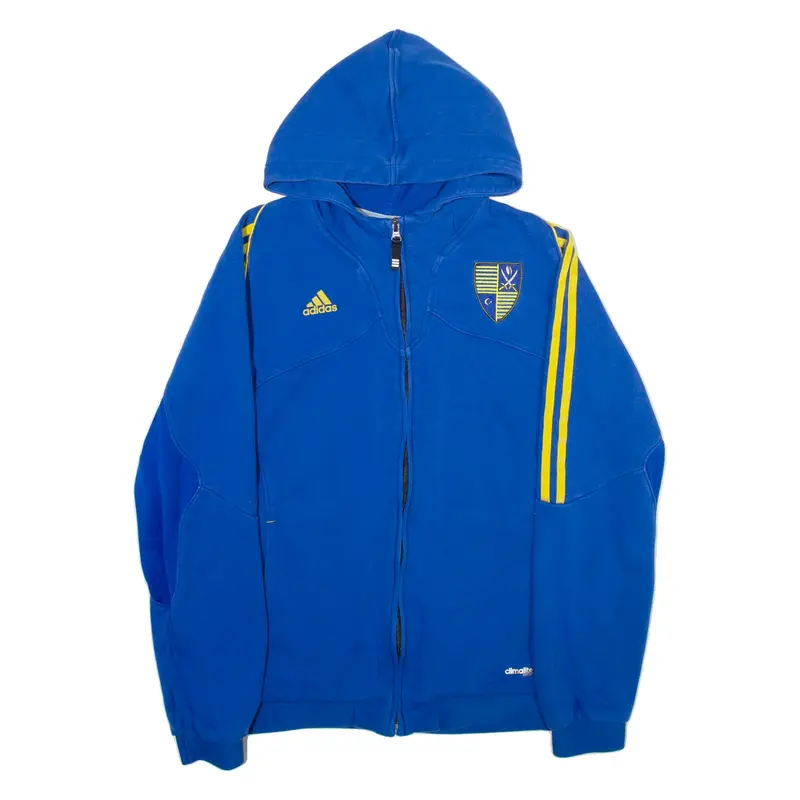 ADIDAS Cheltenham Saracens Rugby Club Mens Blue Hoodie Full Zip M