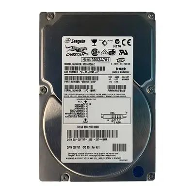 3F757 Dell 36.7GB Ultra-160 SCSI 10000 3.5-inch 4MB Hard Drive