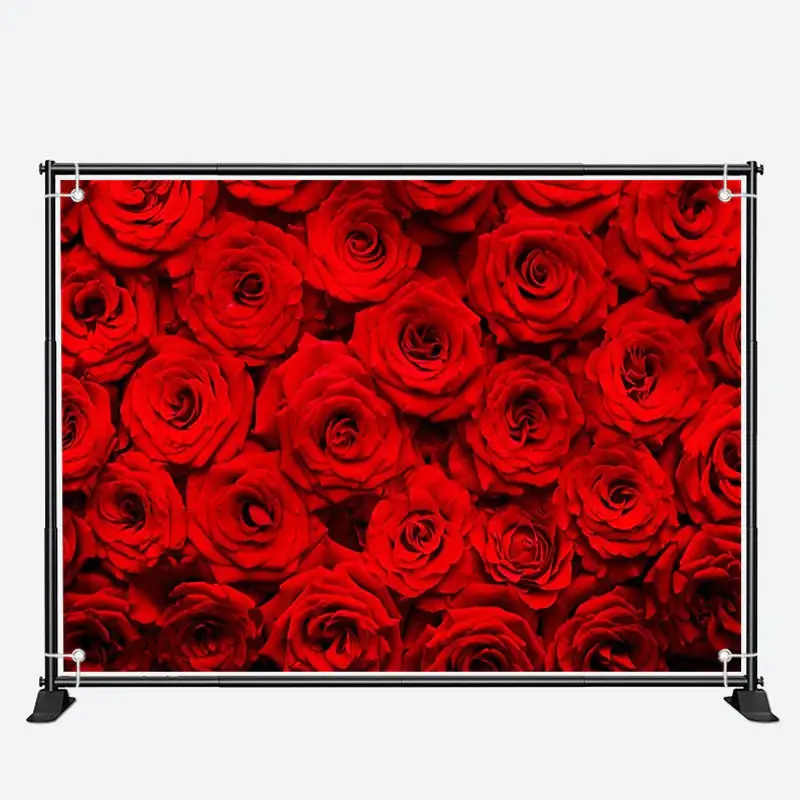 Deep Red Blooming Roses Valentines Day Backdrop - Aperturee