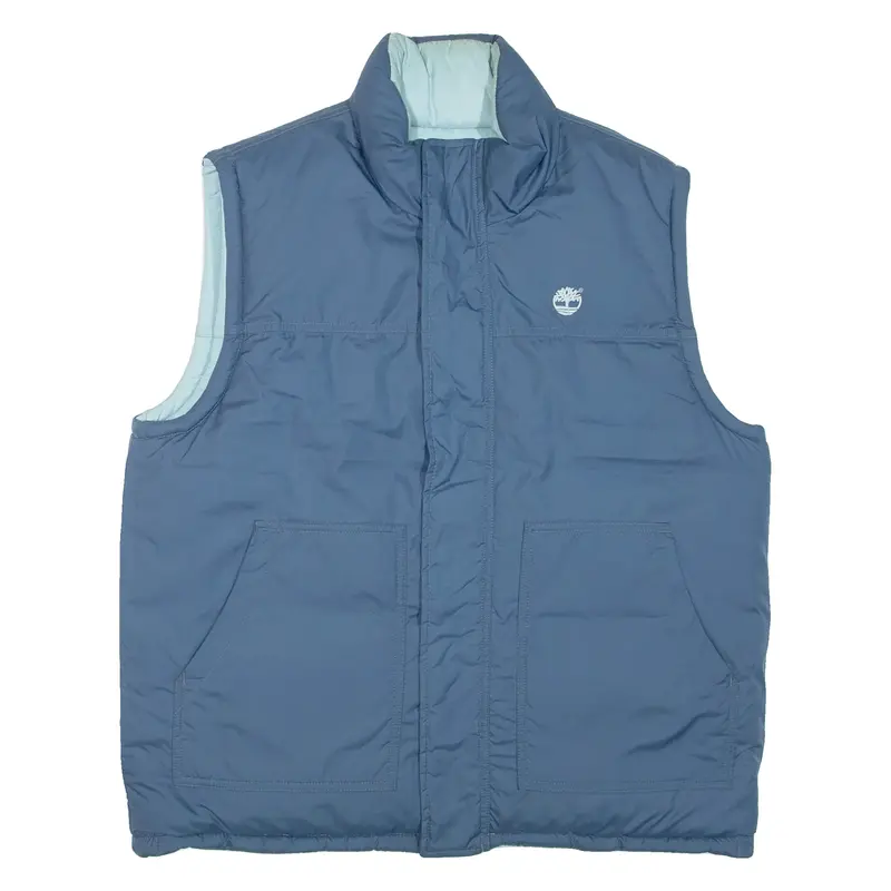TIMBERLAND Mens Puffer Gilet Blue L