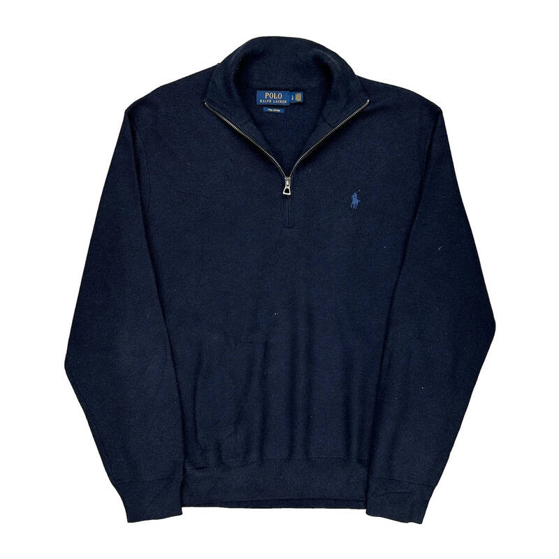 Polo By Ralph Lauren Jumper - Large Navy Cotton