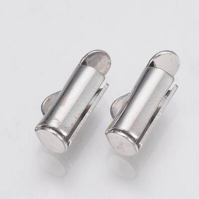 Brass Slide On End Clasp Tubes