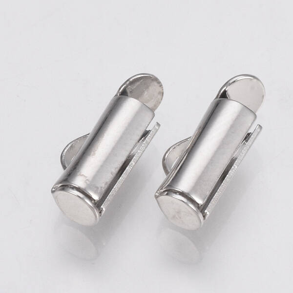 Brass Slide On End Clasp Tubes