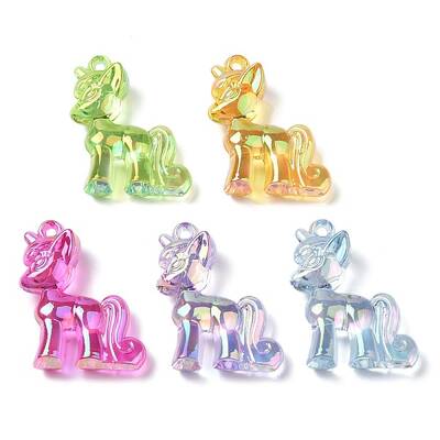 Electroplate Transparent UV Plating Acrylic Pendants