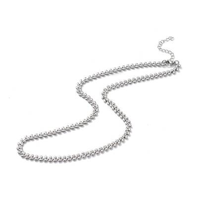 Non-Tarnish 304 Stainless Steel Cobs Chain Necklace for Men Women