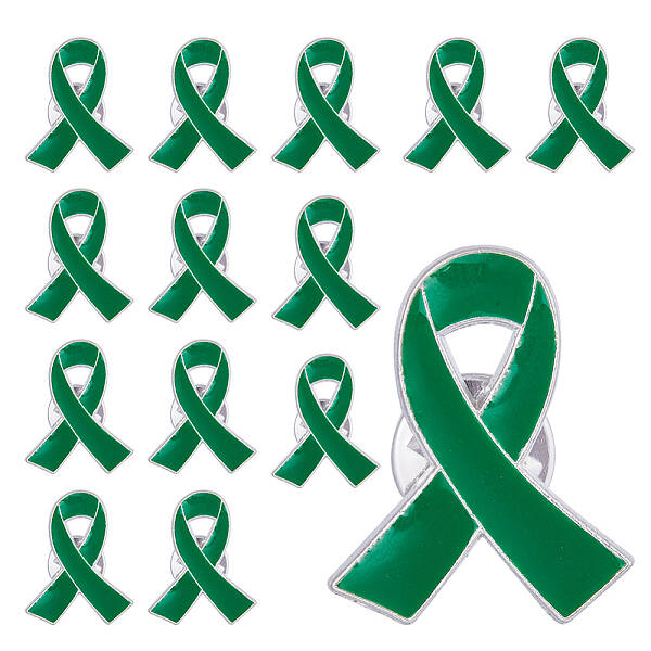 30Pcs Awareness Ribbon Enamel Pins