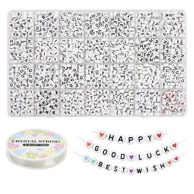 DIY Acrylic Letter Beads Stretch Bracelet Making Kits