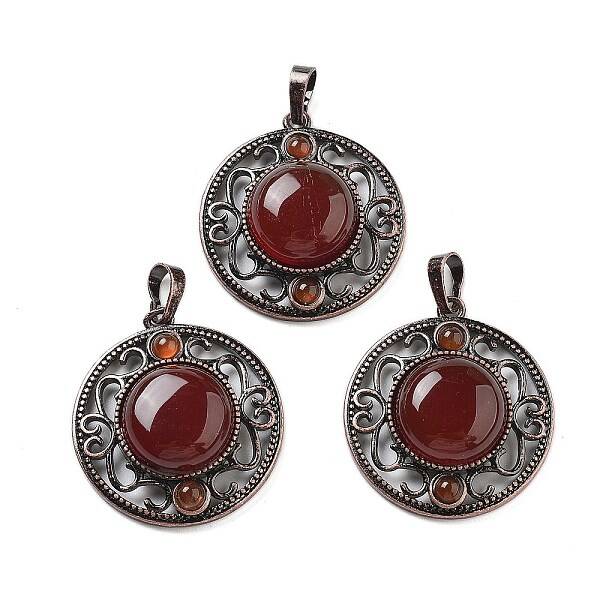 Natural Carnelian(Dyed and Heated) Pendants