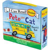 Pete the Cat 12-Book Phonics Fun!: A Box of 12 Mini-Books Featuring Short and Long Vowel Sounds -- James Dean - Boxed Set