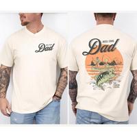 Reel Cool Dad Fishing 2 Sides T-Shirt, Vintage Bass Fish Shirt Gift for Fisherman Father, Fathers Day Gift, Dad Gift, Gifts f...