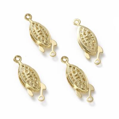 Brass Filigree Box Clasps