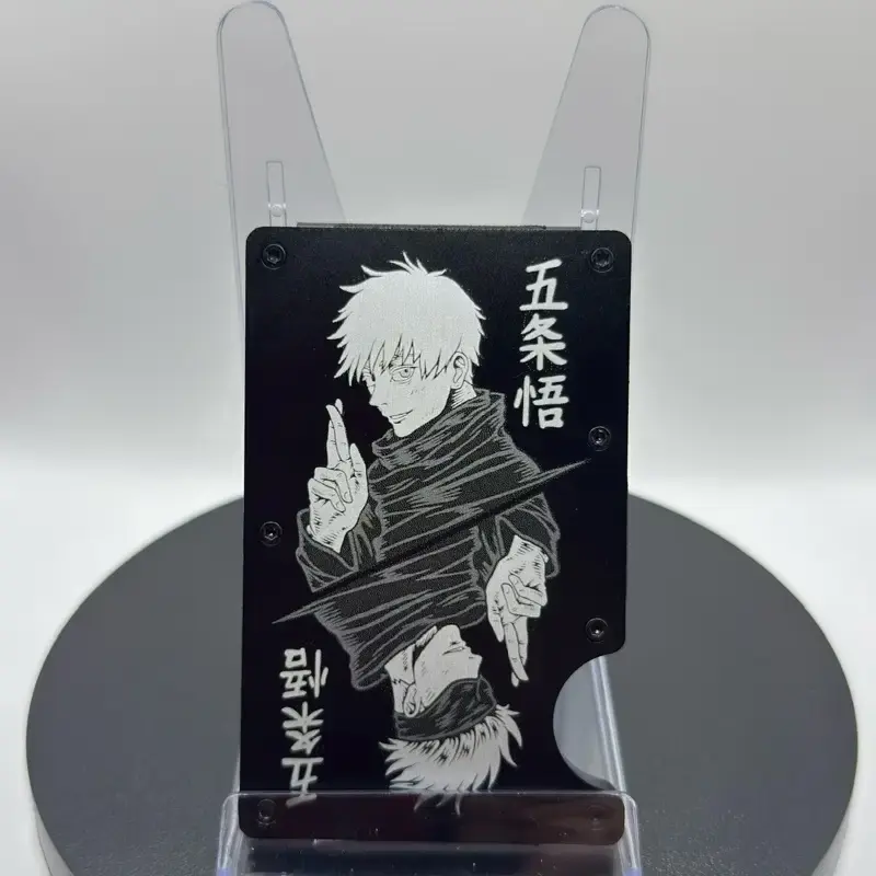 CHOOSE Your Character Custom Engraved Metal RFID Wallet with Multiple Designs Available - Personalized Anime Design Holds Up ...
