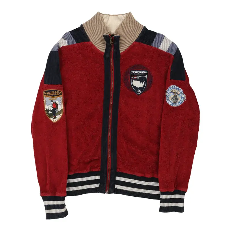 Napapijri Jacket - Small Red Cotton | Size: small