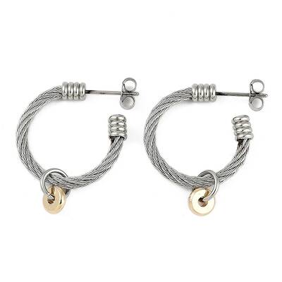 304 Stainless Steel Twist Stud Earrings for Women