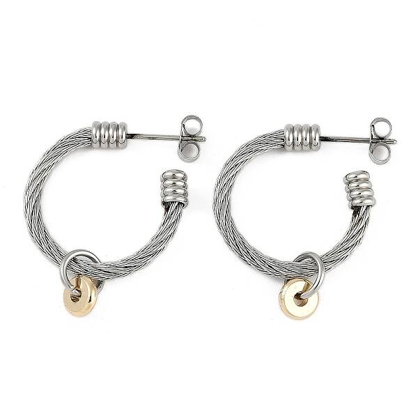 304 Stainless Steel Twist Stud Earrings for Women