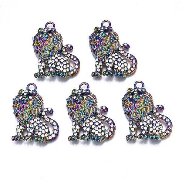 Rack Plating Rainbow Color Alloy Pendants