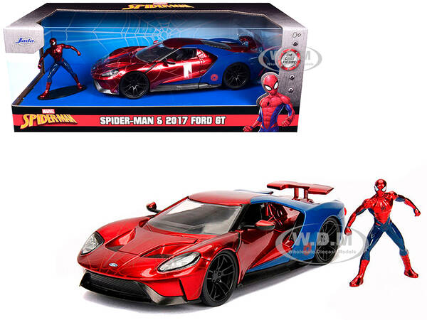 2017 Ford GT with Spider Man Diecast Figurine \