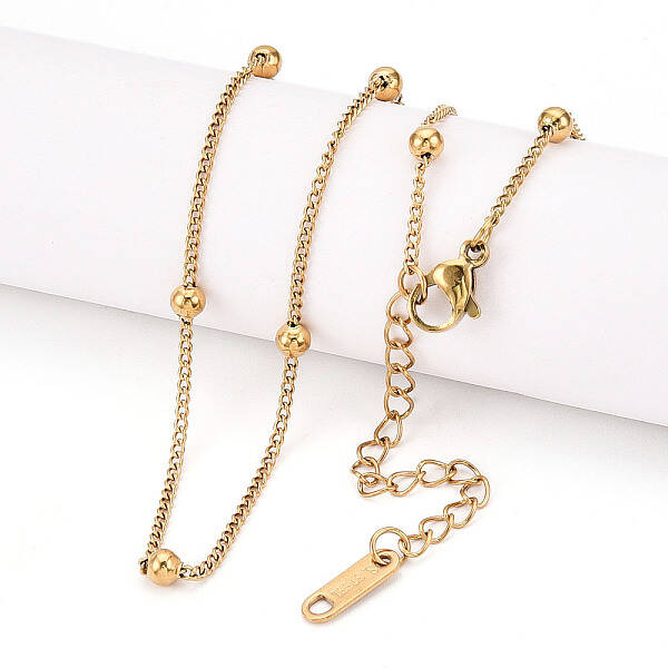 Ion Plating(IP) 304 Stainless Steel Satellite Chain Necklace for Men Women