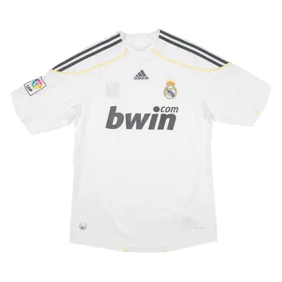 ADIDAS Real Madrid Mens Football Shirt Jersey White Crew Neck L