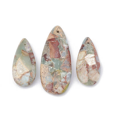 Natural Aqua Terra Jasper Pendants