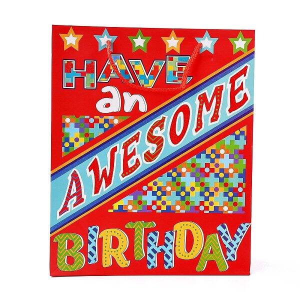 Birthday Theme Rectangle Paper Bags