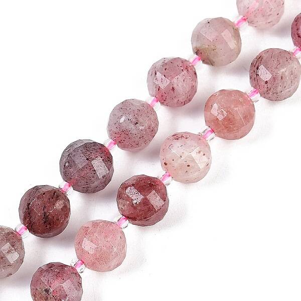 Natural Strawberry Quartz Beads Strands