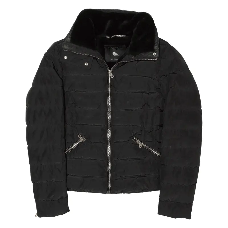 ZARA WOMAN Puffer Jacket Black Womens S
